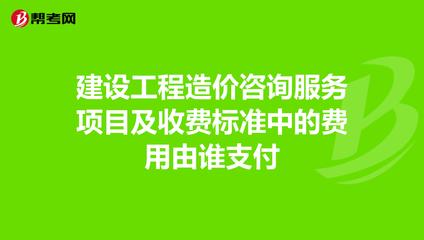 建设工程造价咨询服务项目及收费标准中的费用由谁支付